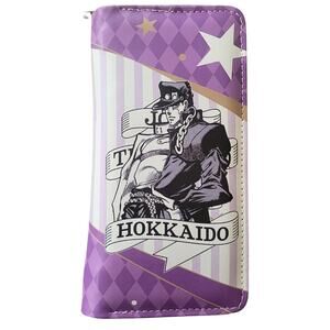Japanese Anime Jojo's Bizarre Adventure Jotaro Rectangular Purse Purple Wallet